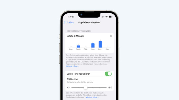 Lautstärkebegrenzung beim iPhone einstellen