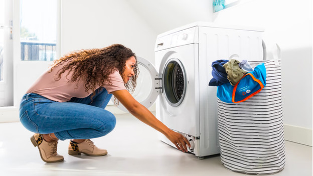 Set up washer dryer combination