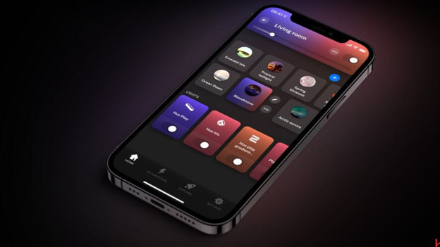 Philips Hue app on phone