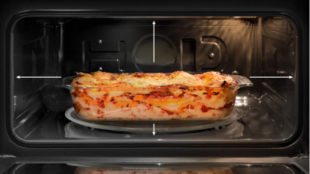 Lasagna in the oven