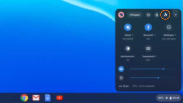 Symbol für Chromebook-Einstellungen.