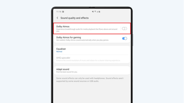 Dolby Atmoss auf Samsung Galaxy Z Fold 3