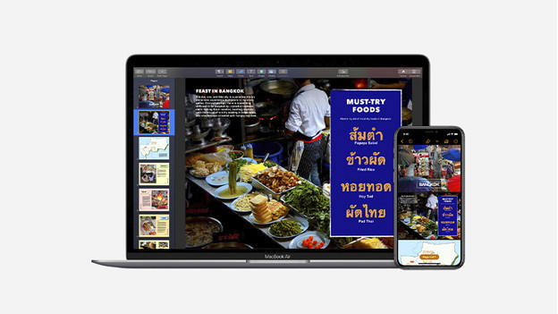 Apple Pages auf iPhone und MacBook