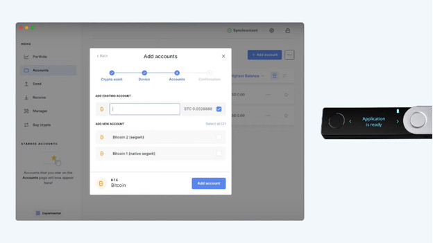 Füge Konten in Ledger Live für den Krypto-Handel hinzu