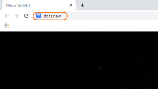 Schnell ein neues Dokument mit Google Docs und docs.new öffnen.