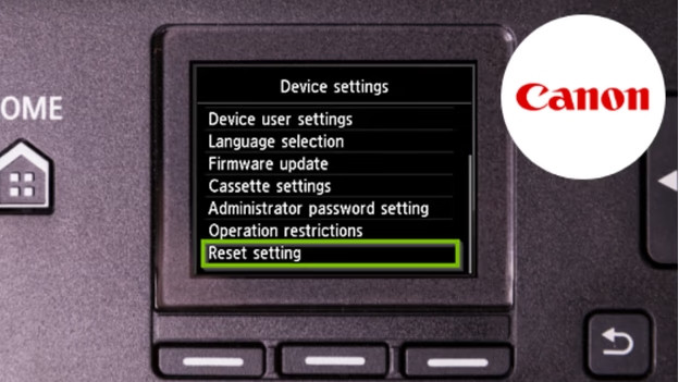 Reset Canon printer
