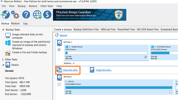 Clone data to your new SSD