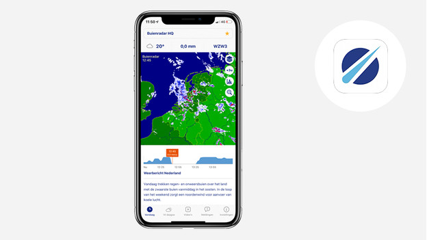Apple iPhone iOS Buienradar app