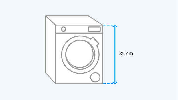 Höhe Waschtrockner