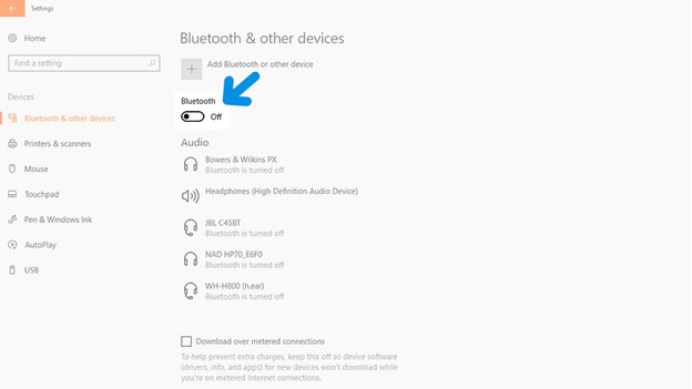 Bluetooth einschalten