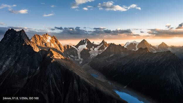 Drohnenfoto von Berglandschaft