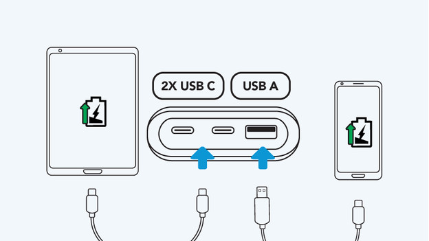 Bluebuilt Powerbank zum Aufladen des Smartphones