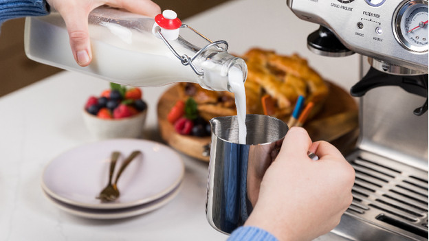 Milchkännchen mit Milch