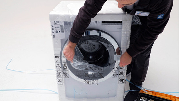 Remove Beko washing machine plastic 