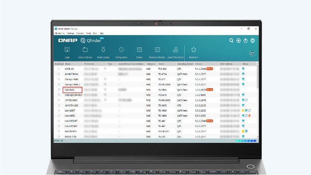 Finde dein QNAP NAS im QFinder