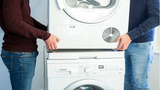 Dryer on washing machine