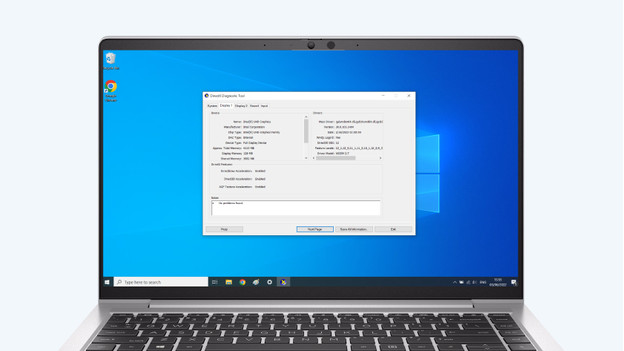 DirectX diagnostic tool on Windows 10.