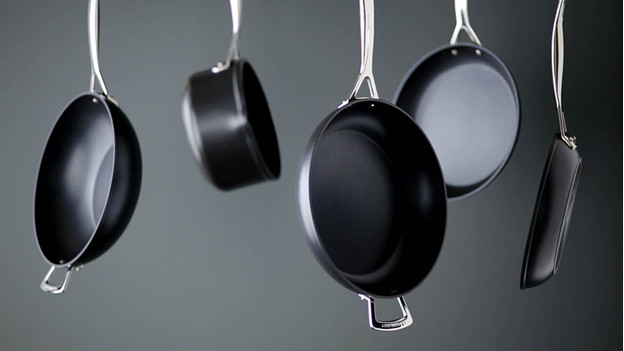 Different sizes of frying pans