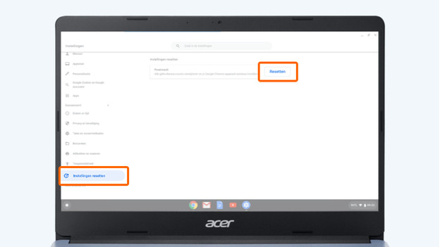 Chromebook zurücksetzen