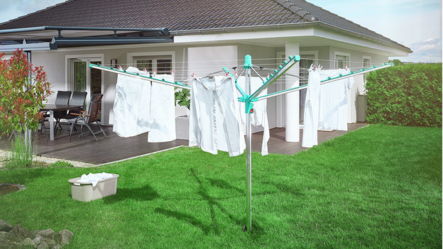 Umbrella drying rack with ground socket