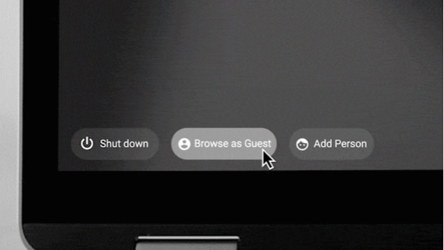 Guest mode on Chrome OS