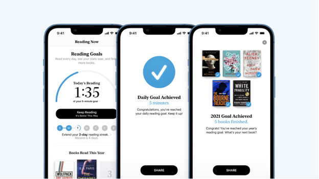 Reading goals on iPhone