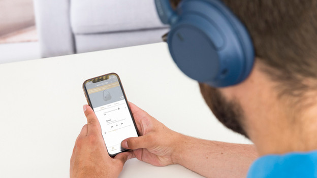 Sony Headphones app in use