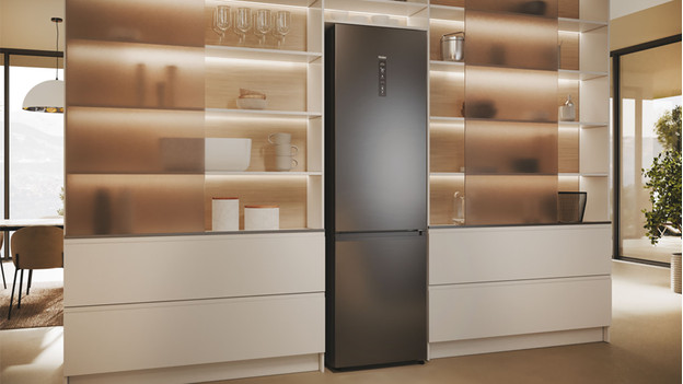 Kühlschrank schwarzer Stahl