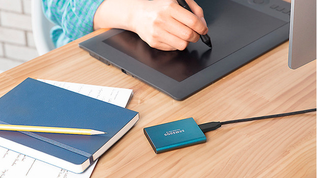 Externe SSD Schreibtisch