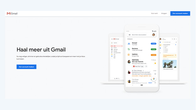 The Gmail landing page