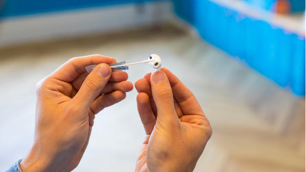 Disinfect the earbuds