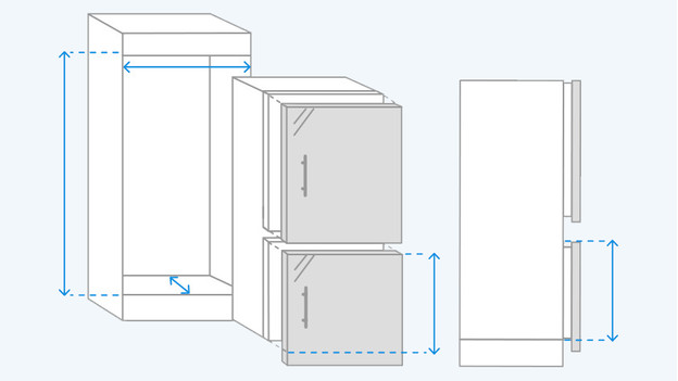 Kühlschrank-Maße ▷ Überblick zu Standard-Maßen