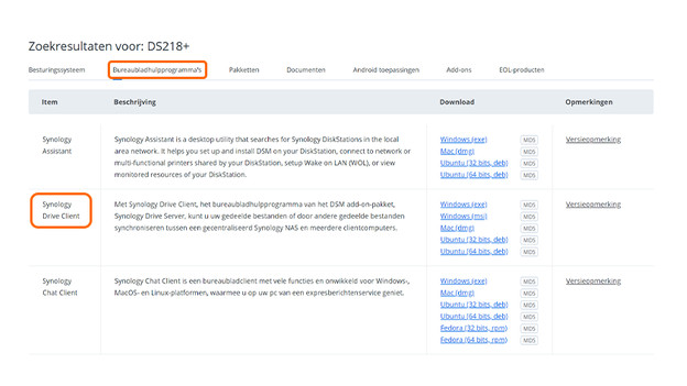 Synology Download Centre for Drive Client on your PC or laptop