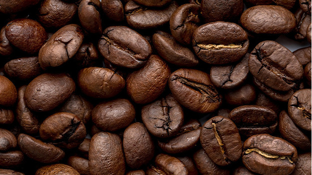 Mittelstark geröstete Kaffeebohnen