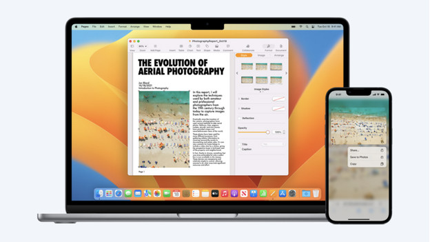 Universelle Zwischenablage Apple iPhone und Apple MacBook