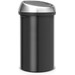 Brabantia Touch Bin 60 Liter Matt Black Fingerprint Proof rückseite