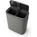 Brabantia Bo Touch Bin 2 x 30 Liter Mineralbeton-Grau + Müllbeutel (120 Stück) detail