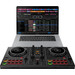 Pioneer DJ DDJ-200 + Pioneer DJ HDJ-CUE1 + Pioneer DJ DM-50D-BT Black front