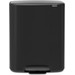 Brabantia Bo Pedal Bin 2 x 30 Liter Matt Black vorne