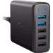 Anker PowerPort Speed Ladegerät 5 USB-Anschlüsse 18 W Quick Charge 3.0 Schwarz Main Image