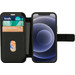 BlueBuilt iPhone 12 Mini Book Case Leather Black Main Image