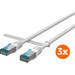 BlueBuilt Network Cable STP CAT6 5m White 3-pack Main Image