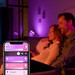 Philips Hue Iris White & Color Schwarz produkt in gebrauch