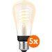 Philips Hue Filament Light White Ambiance Edison E27 5-pack Main Image