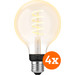 Philips Hue Filament Light White Ambiance Globe E27 4-pack Main Image