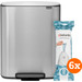 Brabantia Bo Treteimer 2 x 30 Liter Edelstahl Fingerprint Proof + Müllbeutel (120 Stück) Main Image