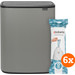 Brabantia Bo Touch Bin 2 x 30 Liter Mineralbeton-Grau + Müllbeutel (120 Stück) Main Image