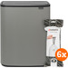 Brabantia Bo Touch Bin 60 Liter Mineral Concrete Grey + Müllsäcke (120 Stück) Main Image