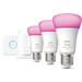 Philips Hue White & Color Starter Pack E27 mit 3 Lampen, Dimmer + Bridge Main Image