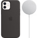 Apple iPhone 12 / 12 Pro Silicone Back Cover with MagSafe Black + MagSafe Wireless Charger Main Image